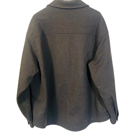 Uniqlo Brown Felted Overshirt Jacket Button Down Multi Pocket Sz 3X Collared - Picture 13 of 13